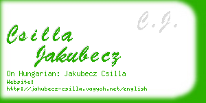 csilla jakubecz business card